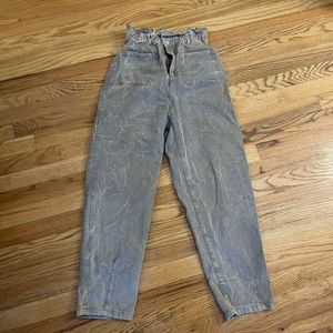 paper bag high rise jeans